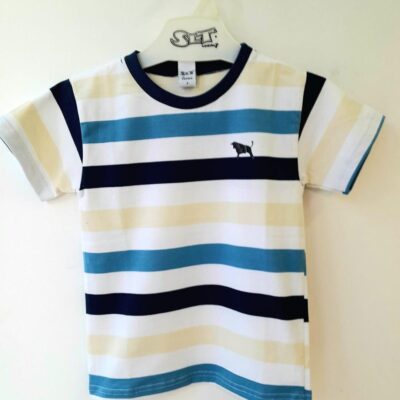 Remera algodón rayado