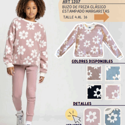 Buzo de frisa "Margaritas"