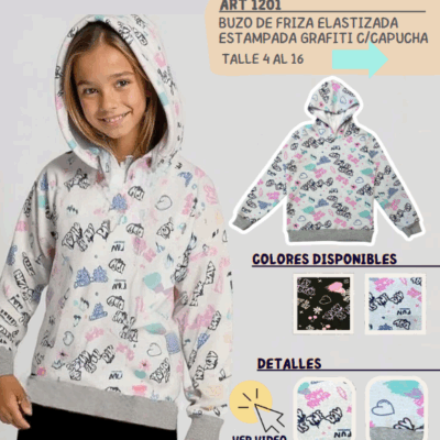 Buzo de frisa "Grafitties"