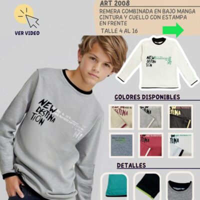 Remera manga larga "New Destination"