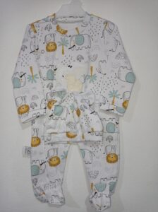 Enterito con gorro algodon estampado